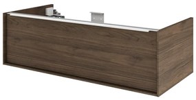 Mobile da bagno sotto lavabo SENSEA Neo marrone satinato L 105 x H 32 x P 48 cm 1 cassetto, lavabo non incluso