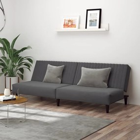 Divano Letto A 2 Posti Grigio Scuro İn Velluto /