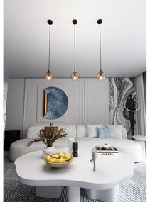 Lampada a sospensione COSMO 1 BL in acciaio e vetro E14 Colore del corpo Miele