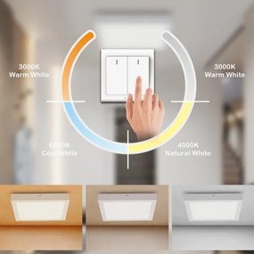 Brilagi - Lampada LED da bagno FRAME LED/24W/230V 3000/4000/6000K IP44 bianco