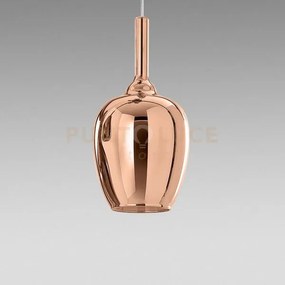 Ofelia s/10 - vetro  rame specchiato e portalampada bianco 1 luce a...