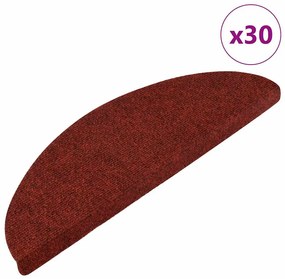 Tappetini Autoadesivi Per Scale 30 Pz Rossi 56x17x3 Cm /