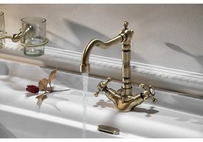 Rubinetto per lavandino color bronzo verticale Antea – Sapho