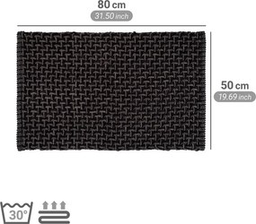 Tappetino per il bagno color antracite in tessuto 50x80 cm Ecoli – Wenko