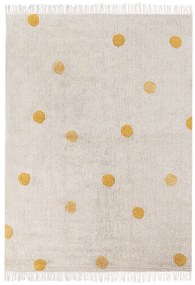 Tappeto per bambini cotone beige e giallo 140 x 200 cm DARDERE Beliani
