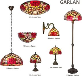 Brilagi - Lampada da soffitto in stile Tiffany GARLAN 2xE27/60W/230V