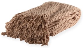 Coperta marrone in ciniglia 130x170 cm Renee – Tiseco Home Studio