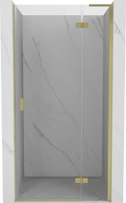 Mexen Mist-H L porta doccia a battente destra 120 cm, trasparente, oro spazzolato - 8A5L-120-000-55-00-P
