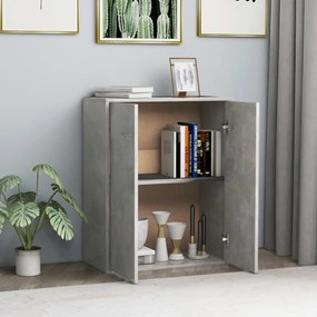 Credenza calcestruzzo grigio 60x30x75 cm in truciolato