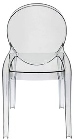 MELODIE - sedia moderna in policarbonato trasparente set da 6