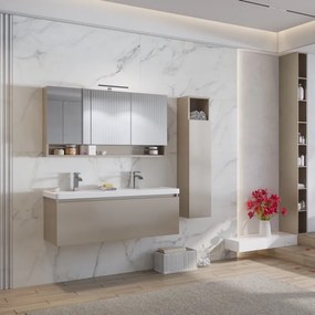 Mobile bagno 120cm con lavabo incasso a doppia vasca SP-120 - KAMALU