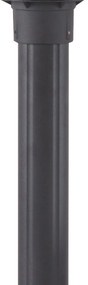 Paletto Esterno Contemporaneo Bollards Alluminio Nero Vetro 1 Luce E27 H73Cm