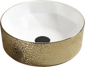 Mexen Clarisa lavandino da appoggio 41 x 41 cm, bianco/oro - 22074153