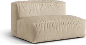 Parte divano componibile beige (solo con parte centrale) con rivestimento in velluto Martina – Micadoni