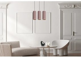 Lampadario a cavo AVALO 3xE27/60W/230V rosa/rame