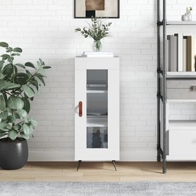 Credenza Bianco Lucido 34,5x34x90 Cm İn Legno Multistrato /