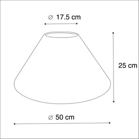 Paralume in tessuto beige rotondo angolato 50/17.5/25