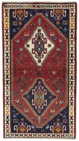 Shiraz Tappeto persiano 80x150 Rosso (Iran) Annodato A Mano