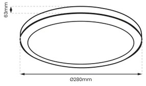 Brilagi - Plafoniera LED da bagno PERA LED/24W/230V diametro 28 cm IP65 nero