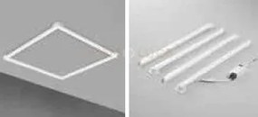 Pannello led panel bianco in alluminio 40w 5124lm cct 3000 e 4000 e...