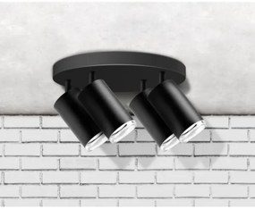 Luce Spot da bagno TURYN 4xGU10/10W/230V IP44 nero