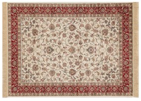 Tappeto 230x160 cm Farshian Hereke avorio e rosso