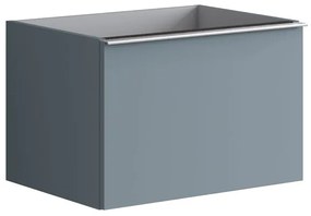Mobile da bagno sotto lavabo Pixel plain blu laccato opaco L 60 x H 40 x P 45.5 cm 2 cassetti, lavabo non incluso