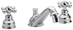 Batteria bidet Paffoni Iris a tre fori in ottone cromato con scarico incluso
