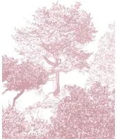 Sian Zeng Carta da parati panoramica Hua Trees - Burgundy