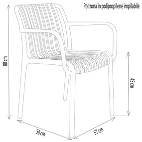 FAFFY - poltrona da giardino in resina