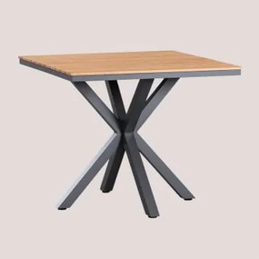 Tavolo da Giardino Quadrato in Legno e Alluminio (90x90 cm) Archer - Sklum