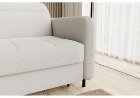 Divano angolare color crema allungabile/con contenitore (con penisola a sinistra/con chaise lounge) e rivestimento in bouclé Gomsi – ELTAP