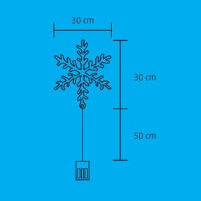 Decorazione per finestre di Natale a LED 16xLED/3xAA bianco caldo