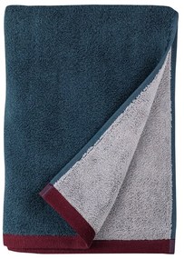 Asciugamano tipo terry blu scuro/grigio in cotone organico 70x133 cm Soft – Mette Ditmer Denmark