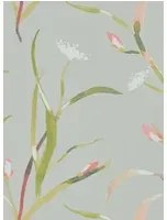 Florale Tapete Saona von Harlequin - Coral/ Silver