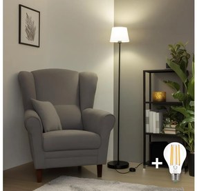 Brilagi - Lampada da terra LED CERIA 1xE27/40W/230V Ø 20,5 cm bianco/nero