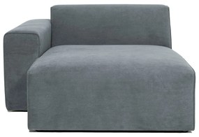 Divano componibile grigio (con penisola a sinistra) con rivestimento in velluto a coste Sting – Scandic