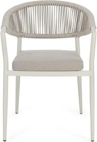 Sedia Da Esterno Impilabile Con Braccioli In Alluminio E Corda Millor Wall Bizzotto