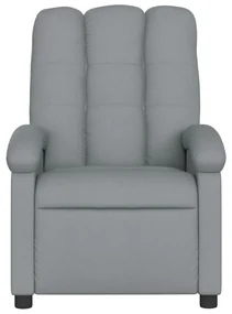 Poltrona reclinabile in tessuto grigio chiaro