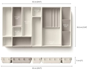 Organizzatori da bagno beige in set da 12 Viva - Joseph Joseph