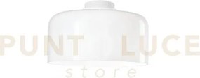 Plafoniera gibus bianca 1 luce attacco e27 30x30x23cm in vetro soff...