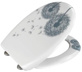WENKO 22409100-WC Sedile WC ASTERA 45x38 cm multicolore/argento