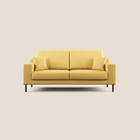 Uranio divano moderno lineare in Ecopelle impermeabile T04 giallo
