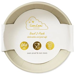 Ciotole per bambini in set beige in silicone 2 pz ø 13,5 cm Earth – Cam Cam Copenhagen