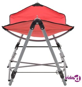 vidaXL Amaca con Supporto Pieghevole Rossa
