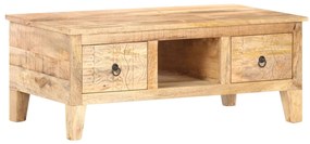 Tavolino Da Salotto 100x55x40 Cm İn Legno Di Mango Grezzo /