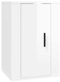 Mobile porta tv a parete bianco lucido 40x34,5x60 cm