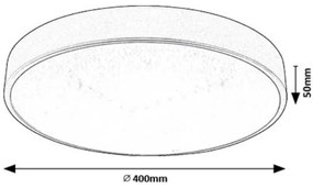 Rabalux 71135 - Plafoniera LED OCTAV LED/24W/230V 4000K diametro 40 cm