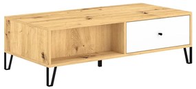 Tavolino da salotto SULA rovere artisan/bianco