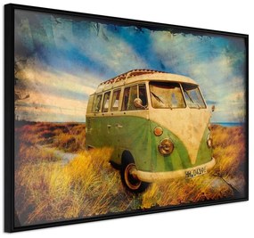 Poster  Hippie Van I  Cornice Quadri Cornice nera, Larghezza x Altezza Home decor 45x30